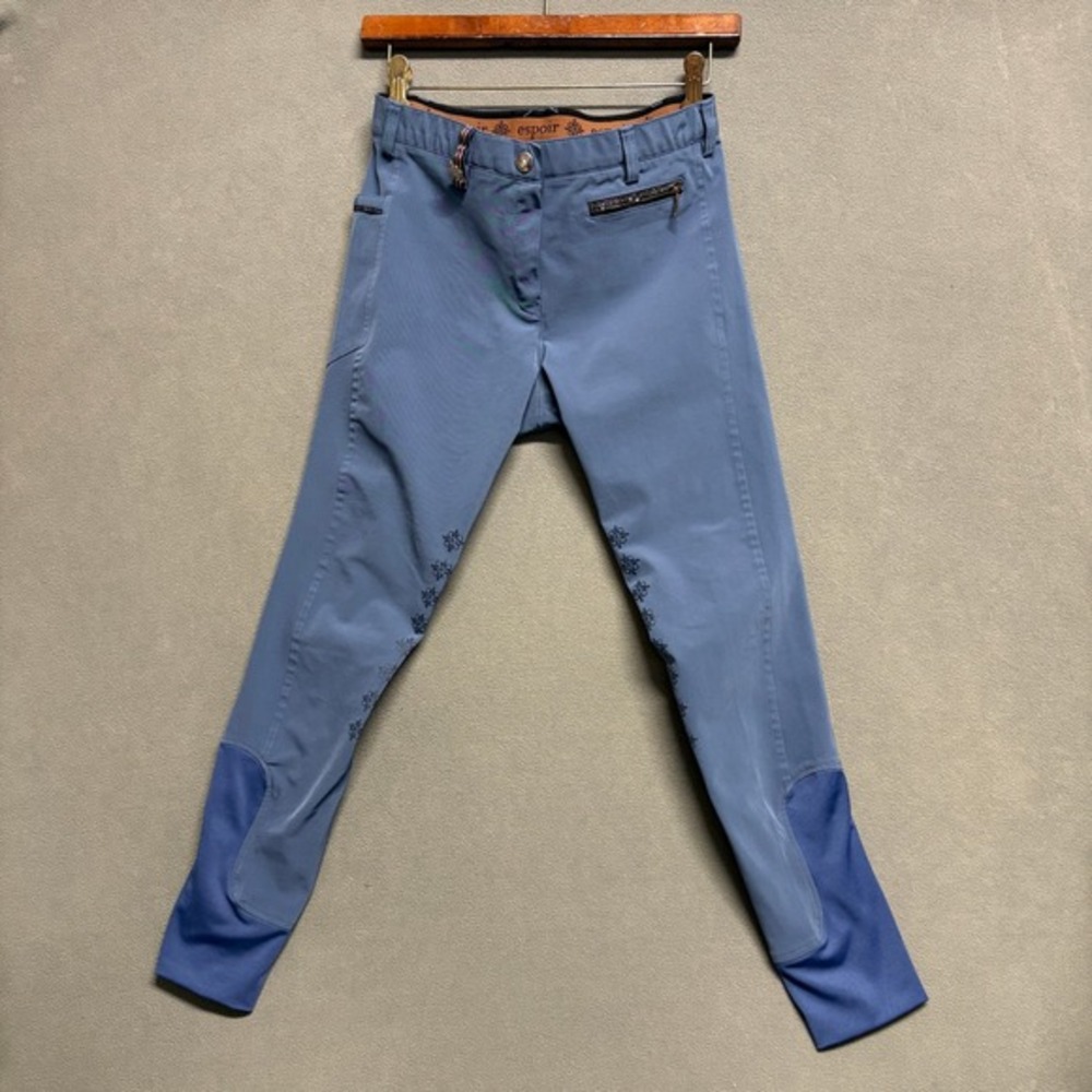 Espoir Equestrian Inspire Mid Blue Coolmax Breeches‎ Size IT42 US10